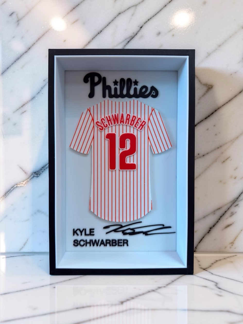 Kyle Schwarber Jersey Display | Phillies Gift | Baseball Wall Decor